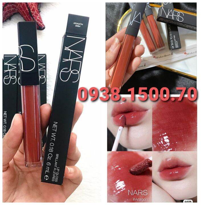 Son Tint Nars After Glow Lip Shine Gloss Aragon 6Ml✌ Đỏ Nâu | Lazada.Vn