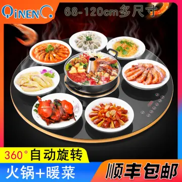 Hot pot table induction cooker integrated with induction cooker hot pot  table dining table hot pot shop induction cooker dining table with turntable