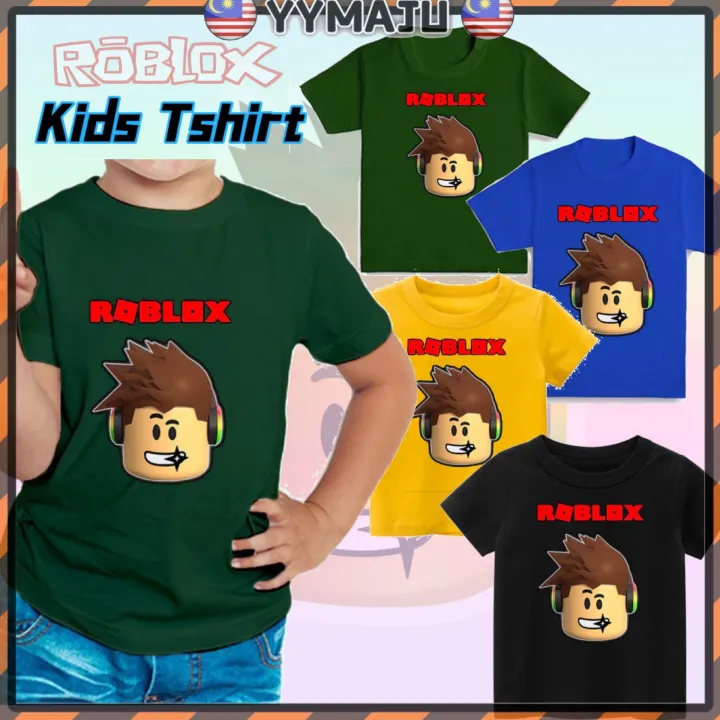 Roblox Kids T Shirt Roblox Head Baju Budak Roblox Lazada