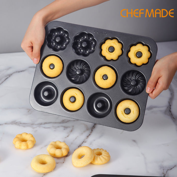 3 Shapes Donut Cake Mold Baking Madeline Large Round Non-stuffed Bread Baking  Pan Oven Special - Temu