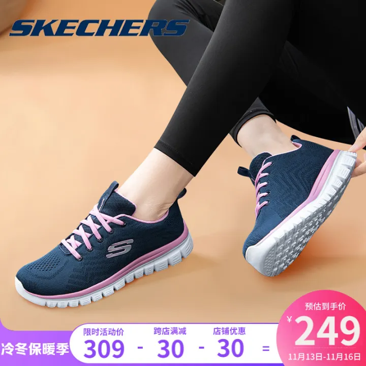 Skechers Women's Shoes Sneakers Official Store Official Website Authentic Summer Mesh Breathable Running Shoes Women | Lazada Singapore