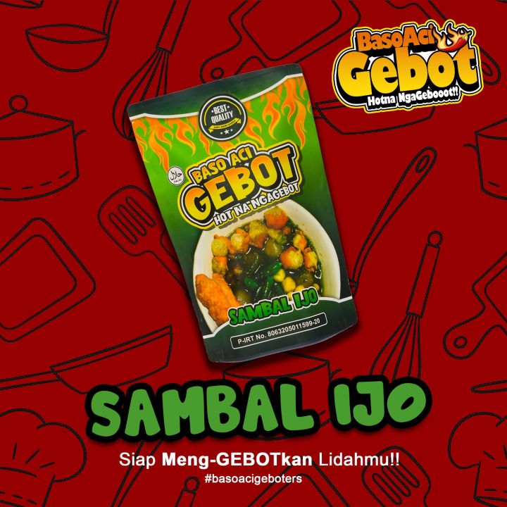 Baso Aci Gebot Cabai Ijo Baso Aci Khas Garut Pedas Gurih Lazada