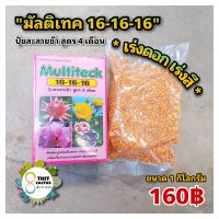 มัลติเทค // สูตรเสมอ 4 เดือน 16-16-16 บำรุงต้นสมบูรณ์ 1 กิโลกรัม ปุ๋ยเม็ด ปุ๋ยละลายช้า แคคตัส กระบองเพชร