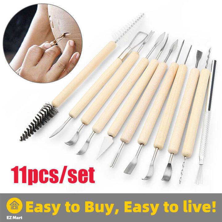 【Fast Shipping】 11pcs DIY Soft Clay Sculpture Pottery Tools Craft ...