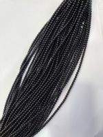 Black onyx round plain beads 4 MM ลูกปัดนิลดำทรงกลม 4 MM