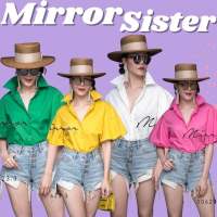 ?️ Mirrorsister #00623.3 เสื้อเชิ้ตทรงเรียบง่าย เสื้อแขนพอง ออกงาน ทำงาน สีสดใส ชุดไปเที่ยว