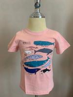 CJCH-T012 เสื้อยืดเด็ก ลายปลาวาฬwhale สีชมพู T-shirt for kids