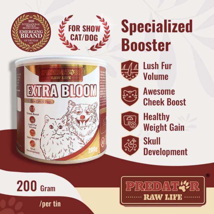 Predator Raw Life Extra Bloom Cat Dog Gain Weight Muscle Kucing Calcium