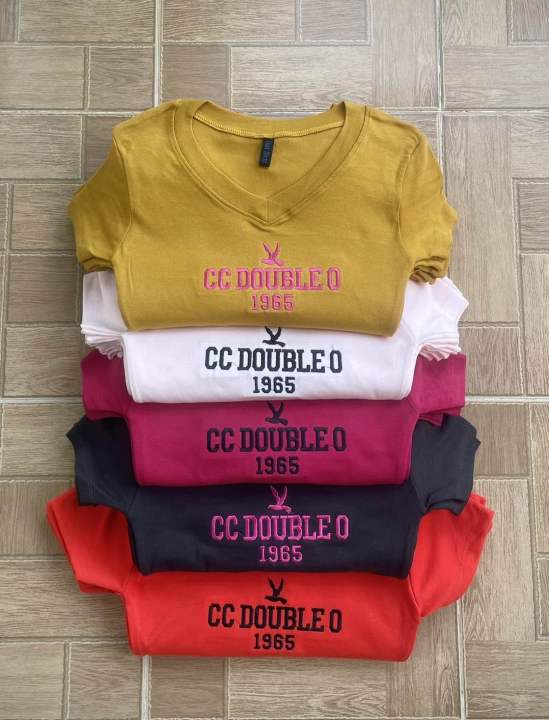 เสื้อยืดแฟชั่น-คอวี-cc-doubleo