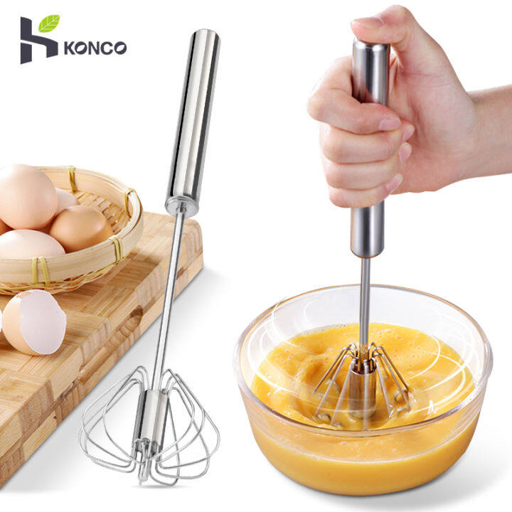 Stainless Steel Measuring Cup And Semi-automatic Egg Whisk