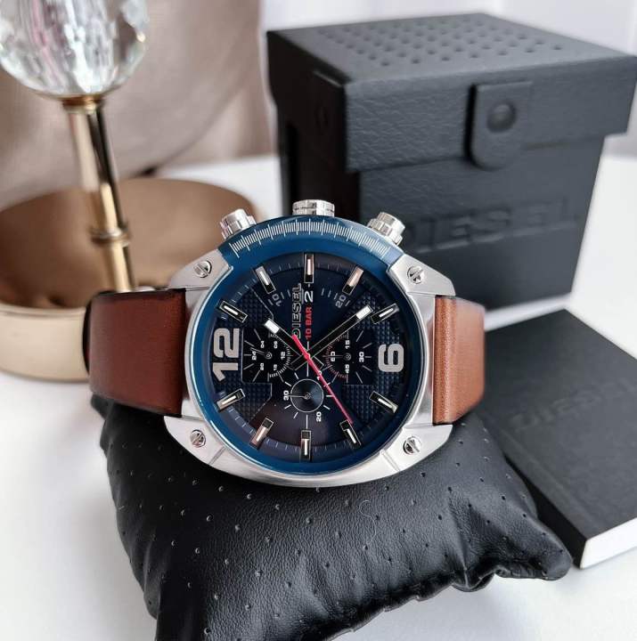 ของแท้-100-นาฬิกาข้อมือ-สายหนัง-diesel-mens-overflow-watch-dz4400