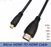 Micro HDMI To HDMI ชาย-ชายสำหรับ GoPro Sony A5100 A6000 A6300กล้อง,asus ZenBook แล็ปท็อป