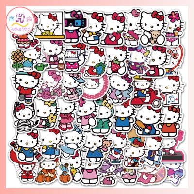 🐈สติ๊กเกอร์Kitty H 139 ไม่ซ้ำแบบ50ชิ้น คิตตี้สำหรับตกแต่ง DIY หรือเป็นของแถมแจกลูกค้า สติ๊กเกอร์สีสวย ไดคัทอย่างดี สติกเกอร์ติดมือถือ ติดโน๊ตบุ๊ค ติดแก้วน้ำ ติดกระเป๋า