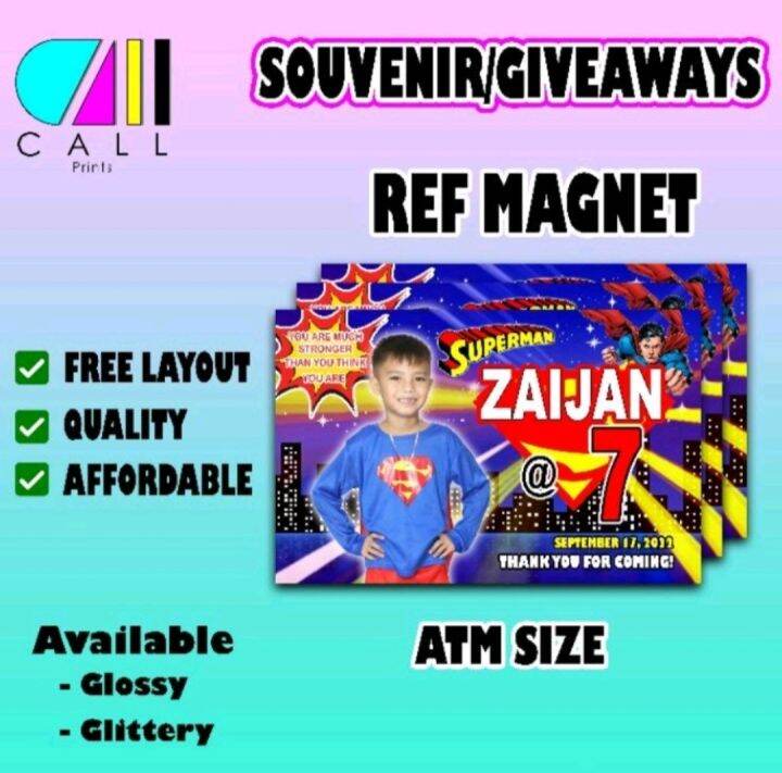 Personalized Ref Souvenir (ATM Size) Lazada PH