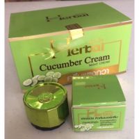 ครีมแตงกวา herb HERBAL cucumber cream ❌ราคานี้ยกโหล12ชิ้น ❌**ครีมแตงกวา***เฮิร์บเบิ้ล 5 กรัม