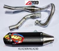 ท่อสูตร ท่อแต่ง klx230 klx230r FMF4.1(สำเนา) กระบอกท่ออลูมิเนียมสีดำปลายุกเคฟลาร์ คอท่อแสตนเลส แถมตัวอุดEGRและตะแกรงลดเสียง