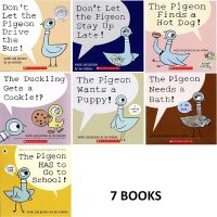 The Pigeon Book Series By Mo Willems &amp; Eleanor Catton Includes books: Dont Let the Pigeon Drive the Bus, Dont Let the Pigeon Stay Up Late!…… 7 Books Set