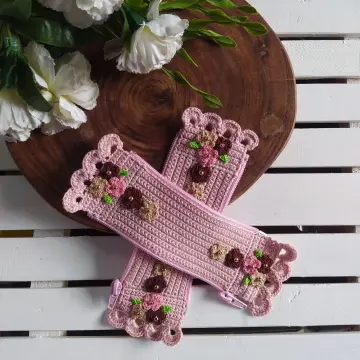 Handmade Crochet Handles cover Louis Vuitton LV Alma Speedy Accessories  Brown 4