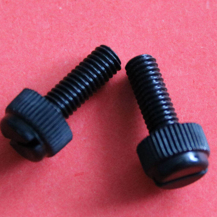 M6 M8 PA66 Environmentally Friendly Nylon Screw Black Slotted Knurling
