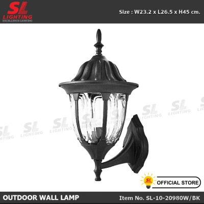 โคมผนังนอกบ้าน
รหัสสินค้า SL-10-20980W/BK Outdoor Wall Lamp Eye Protection Aluminium Glass LED Outside Wall Light Die-Cast Aluminium