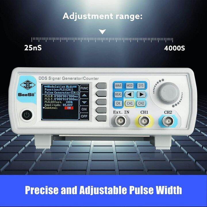 SeeSii Professional DDS Signal Generator Counter, Upgraded 60MHz LCD