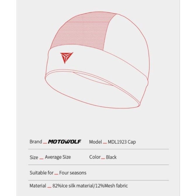 motowolf-mdl-1923-skull-cap-หมวกโม่งสำหรับใส่ขับขี่มอเตอร์ไซค์-ขี่จักรยาน-วิ่ง-และกีฬากลางแจ้ง-แบบสวมหัวอย่างเดียว