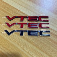 โลโก้* VTEC งานโลหะ  ขนาด* 1.6 x 13 cm ราคาต่อชิ้น