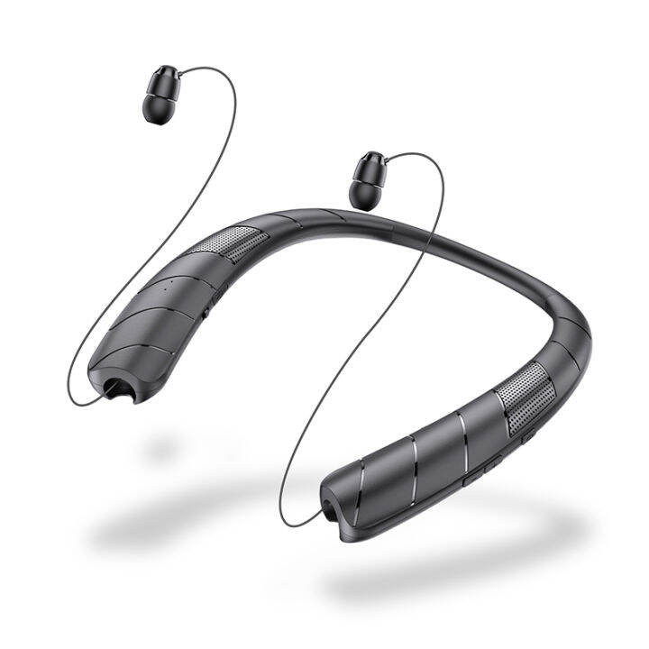 Large Capacity Neckband Bluetooth Headphone With Telescoping Cable