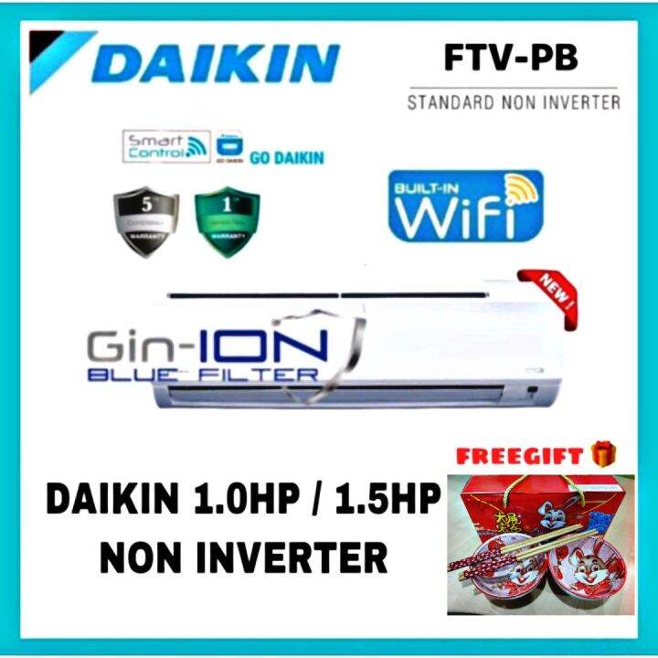 (JB)DAIKIN 1.0HP/1.5HP (FTV28P/FTV35P) NON INVERTER R32 AIRCONDITIONER