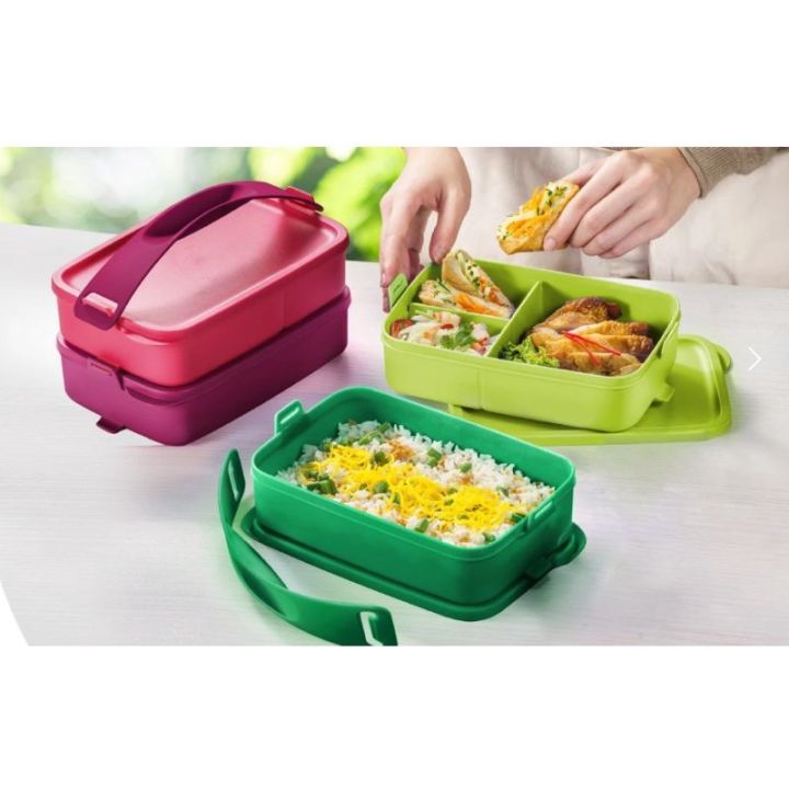 tupperware-click-to-go-900ml-ปิ่นโตทัพ-เพอร์-แวร์-มีสองโทนให้เลือก-หูหิ้วสามารถเก็บในกล่องได้เมื่อไม่ใช้งาน