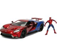 โมเดลรถ 1:24 Spider-Man &amp; 2017 Ford GT [JADA]