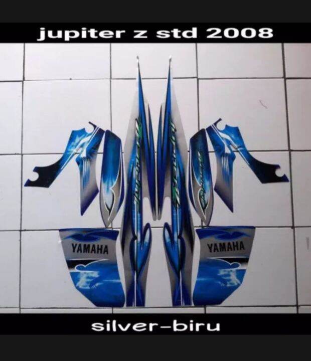 STIKER STICKER STRIPING LIST BODY MOTOR JUPITER Z BURHAN TAHUN 2008
