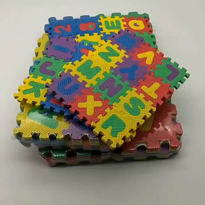 144 pieces of safety EVA material puzzle pad number letter learning