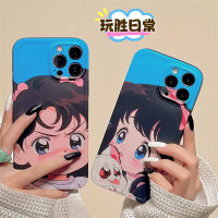 เคสโทรศัพท์มือถือลายภาพสีน้ำมันลายอะนิเมะน่ารักแบบนิ่มลายการ์ตูนสไตล์ญี่ปุ่นสำหรับสาวๆ iphone14promax iPhone 13เคสซิลิโคนหุ้มทั้งเครื่องกันกระแทกไอเดียสร้างสรรค์แบบใหม่สำหรับผู้หญิง14Pro 12เพื่อนสนิท14PM