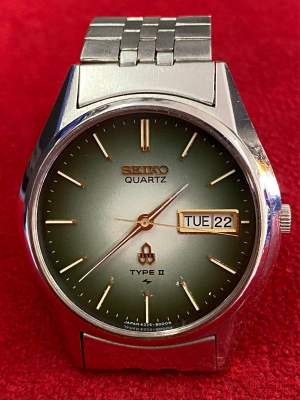 SEIKO TYPE II Quartz ตัวเรือนสแตนเลส นาฬิกาผู้ชาย มือสองของแท้