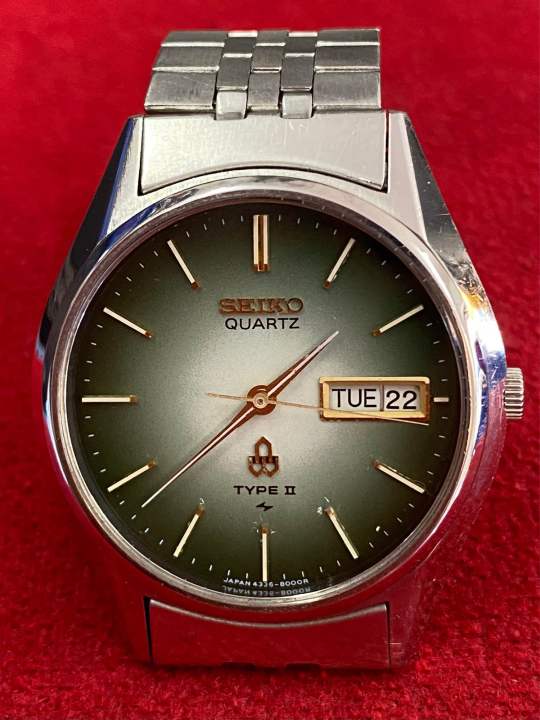 seiko-type-ii-quartz-ตัวเรือนสแตนเลส-นาฬิกาผู้ชาย-มือสองของแท้