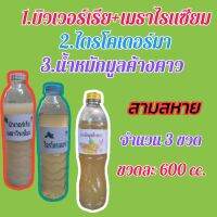 บิวเวอร์เรียเมธาไรเซียม+ไตรโตเดอร์มา+น้ำหมักมูลค้างคาวจำนวน 3 ขวดๆละ600cc.