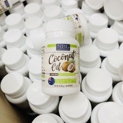 น้ำมันมะพร้าว 💥น้ำมันมะพร้าวสกัดเย็น (NBL)  Coconut oil 60เม็ด 1000 Mg. แท้💯