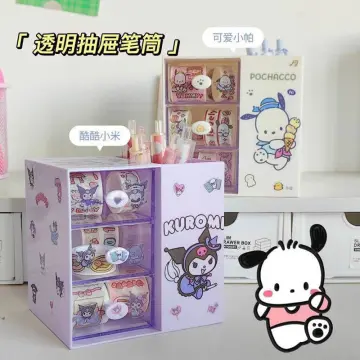 Sanrio Kuromi Storage Box Hello Kitty Table Drawer Pochacco Jewelry Shelf  Gifts