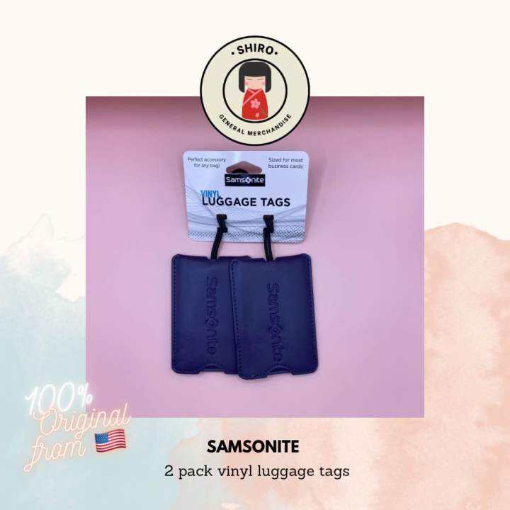Samsonite 2pack vinyl luggage tags Lazada PH