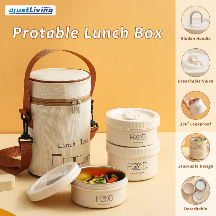 1pc Microwave Safe Plastic Lunch Box, Portable Bento Box For Students &  Adults, Japanese Style