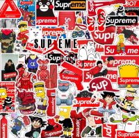 สติ๊กเกอร์ Supreme สติ๊กเกอร์ติดตกแต่ง สีสด กันน้ำ 50ชิ้นลายไม่ซ้ำ ส่งไว