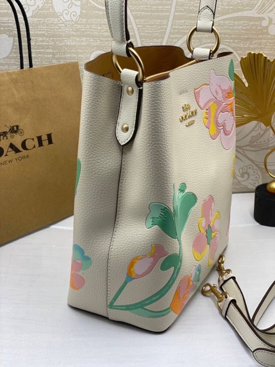 coach-ถังลายดอก-ขนาด-10-นิ้ว-พร้อมส่ง