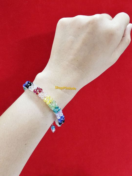 สร้อยข้อมือลูกปัดคริสตัล-handmade-มีแค่ลายละ-1-เส้นเท่านั้นค่ะ-หมดแล้วหมดเลยค่ะ-ประณีตทำขึ้นด้วยมือทุกชิ้น-สวยงามมาก-ยิ่งโดนไฟเล่นไฟดีมาก-ใส่ออกงานได้สวยงามมากๆค่ะ