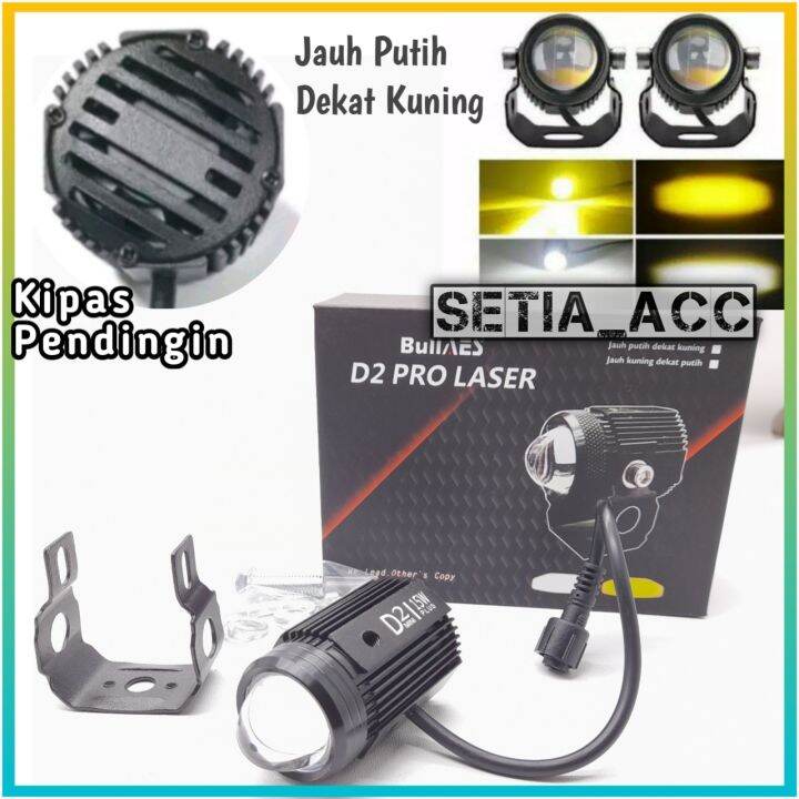 D Bullaes Moto Led Satuan Lampu Tembak Laser Kuning Putih Kabut Lazada Indonesia