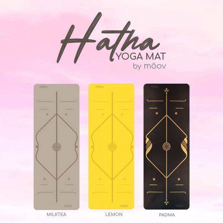 HATHA YOGA MAT by mōov PU Leather + Natural Rubber NonSlip 5mm Lazada PH