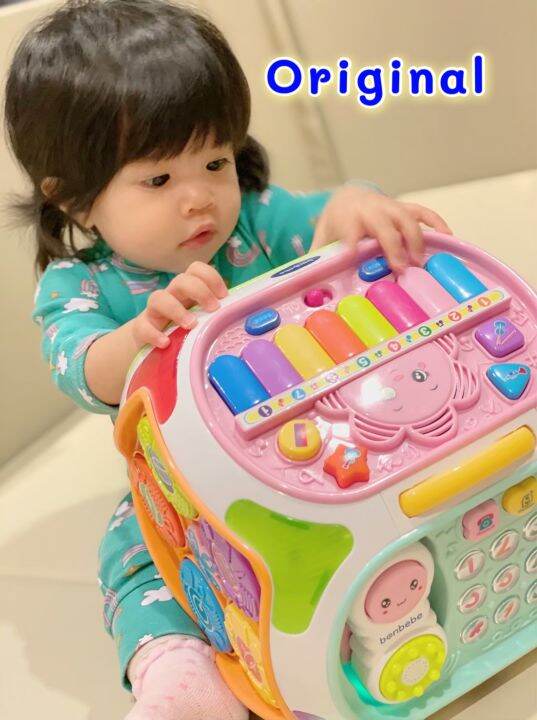 zolbabyworld-ของแท้-กล่องกิจกรรม7ด้าน-bonbebe-7-in1-edu-cube