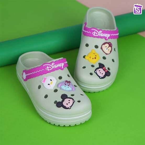 รองเท้าหัวโตผู้ใหญ่-ทรงcrocs-สีพาลเทล-รัดส้น-ป้ายห้อย-disney-แท้-36-38-พื้นนุ่ม-ใส่เบาสบาย