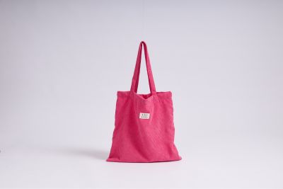 กระเป๋าผ้าลูกฟูก สี Hot Pink