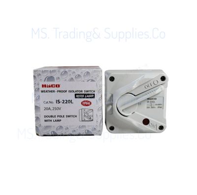 Haco IS-335 สวิตช์สลับกันน้ำ Isolator Switch Weatherproof IEC 35A 440V 3Pole 50Hz Switch With Pilot Lamp 60947-3:1990, AS 3947-3 AC22 IP66